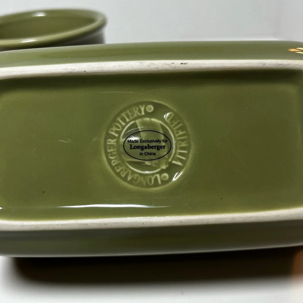Longaberger Woven Traditions crock and Loaf